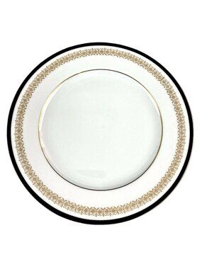 VGT 5 Salad Plates Sone China Kent #2456 Japan Black Band Gold Trim 7.75" MCM
